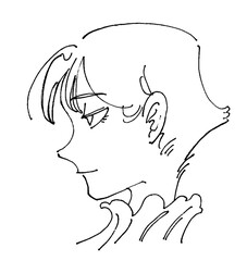 female profile 女性の横顔