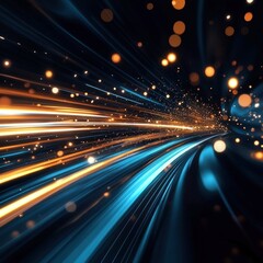 Obraz premium Abstract Speed and Light Tunnel