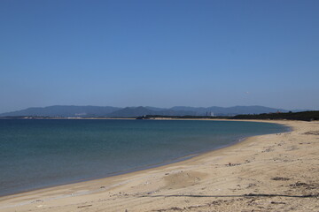福岡市の志賀島海岸風景、