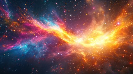 Cosmic Nebula Vibrant Galaxy Stellar Energy Space Background