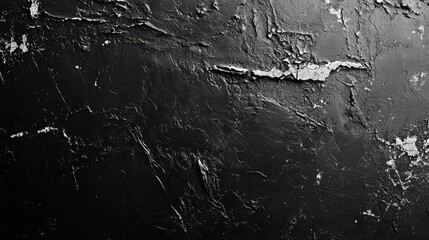 Fototapeta premium Black Textured Surface Abstract Art Background