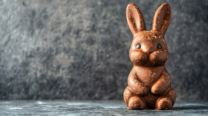 Cute Chocolate Bunny Figurine for Easter Celebration Decoration