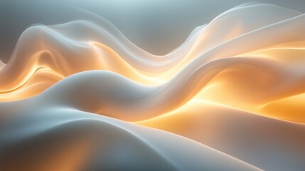 Serene Flowing Abstract Background Soft Gold Gray Hues