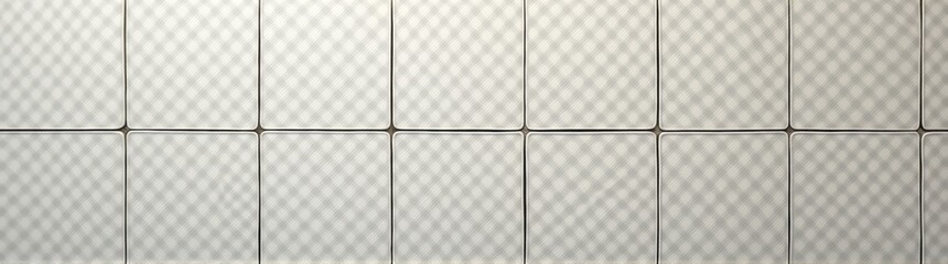 White tiled wall with a black and white clock