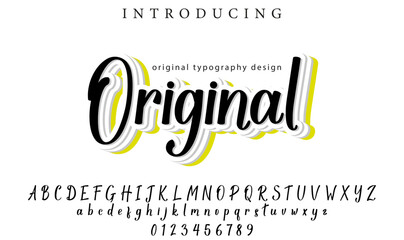 Original Font Stylish brush painted an uppercase vector letters, alphabet, typeface