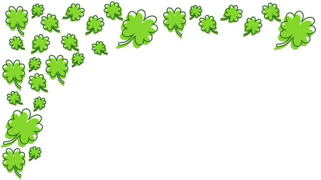 Saint Patrick's Day background illustration with four leaf clover