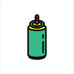 soda can sign icon line template