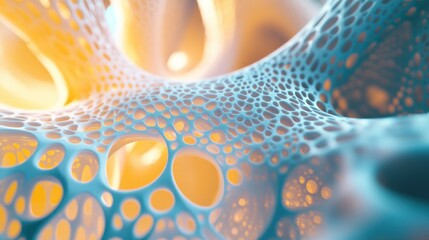 Abstract Blue and White 3D Render