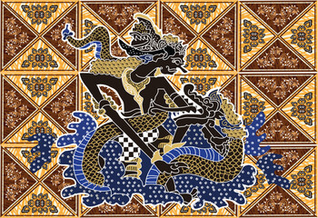 Indonesian Batik with Werkudara and Dragon motifs in various very exclusive variations