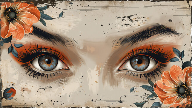 Macro of eyesbrows undergoing correction and coloring, shaping the eyebrows. Selective focus, close up