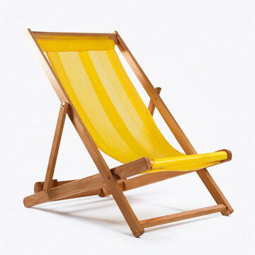 Yellow Striped Deck Chair