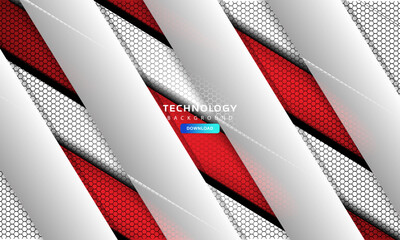 Dynamic geometric abstract background with a 3D effect on a bright colored backdrop.