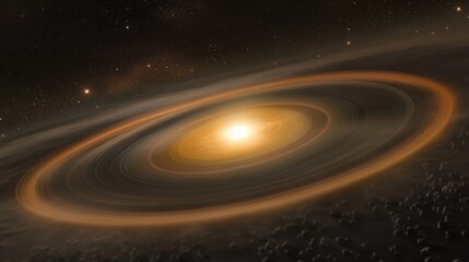 Cosmic Dust Disk Surrounding Bright Star in Galactic Environment