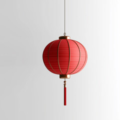 Obraz premium Traditional red chinese lantern hanging elegantly