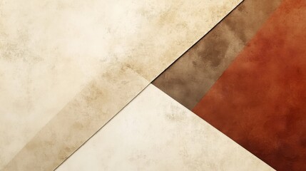 Abstract Triangular Beige Brown and Red Texture