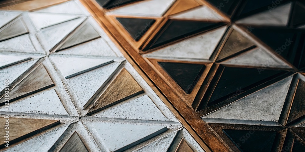 Poster two sets of triangles are shown side by side, one set is white