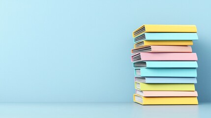 Stack of Pastel Folders