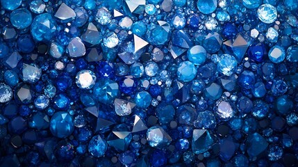 Brilliant blue gems shimmer brightly a captivating visual feast. AI Generated