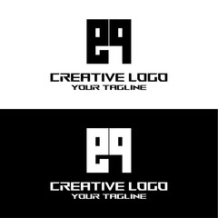 creative letter logo eq design vector