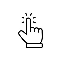 Hand cursor icon vector. cursor sign and symbol. hand cursor icon clik