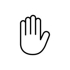Fototapeta premium Hand icon vector. hand sign and symbol. palm