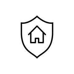 house insurance icon vector. house protection sign and symbol