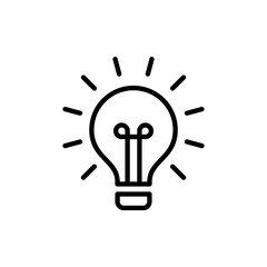 Lamp icon vector. Light bulb sign and symbol. idea symbol.