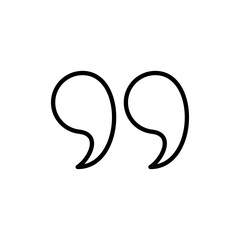 Quote icon vector. Quotation mark sign and symbol