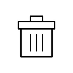 Trash icon vector. trash can icon. delete sign and symbol.