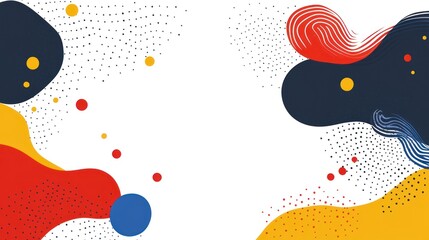 Abstract art with flowing, dotted shapes, colorful design for backgrounds and graphics © fauziah