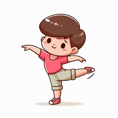 cartoon vector illustration of someone dancing