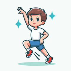 cartoon vector illustration of someone dancing