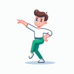 cartoon vector illustration of someone dancing