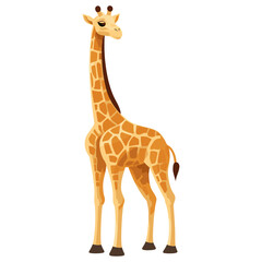 Fototapeta premium Giraffe walking giraffe illustration wildlife vector