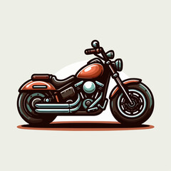 harley motorbike vector illustration