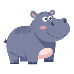 Fototapeta premium Hippos animal illustration wildlife vector