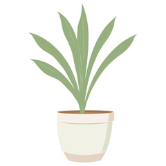 Potted indoor plant illustration minimalist simple vector