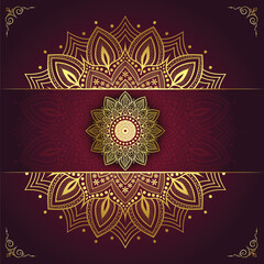 Luxury mandala background with arabesque pattern arabic islamic east style for Wedding card, book cover