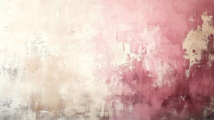 Abstract Beige and Pink Textured Wall Painting