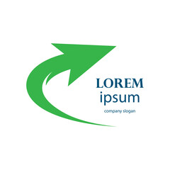 Obraz premium rising business arrow logo illustration