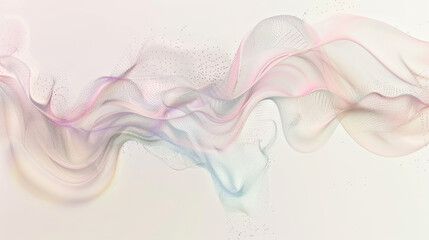 Obraz premium soft, flowing abstract design with pastel colors and delicate curves, creating sense of tranquility and movement