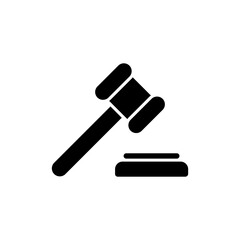 Gavel icon vector illustration. judge gavel sign and symbol. law icon. auction hammer