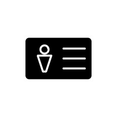 Obraz premium License icon vector illustration. ID card icon. driver license, staff identification card