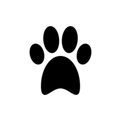 Paw icon vector illustration. paw print sign and symbol. dog or cat paw