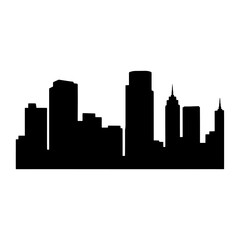 Fototapeta premium Skyscraper silhouette architecture illustration vector