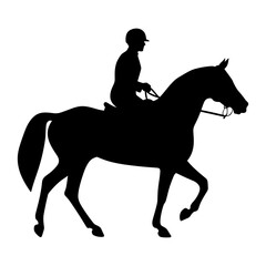 Horse riding silhouette illustration equestrian vector