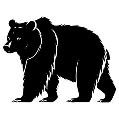 Fototapeta premium Bear silhouette wildlife animal vector