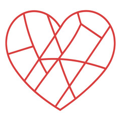 Broken heart minimalist design modern vector