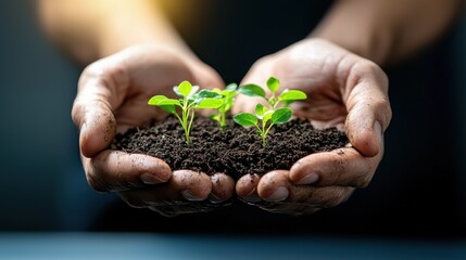 Plants On Money In Increase With Flare Light Effects - Money Growth Concept