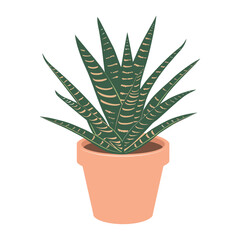 Potted plant illustration potted aloe vector